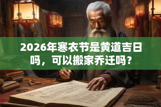 2026年寒衣节是黄道吉日吗，可以搬家乔迁吗？