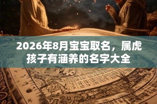 2026年8月宝宝取名，属虎孩子有涵养的名字大全