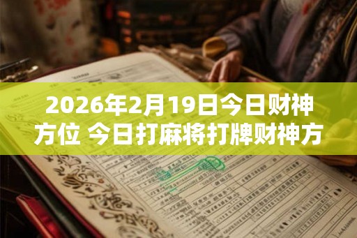 2026年2月19日今日财神方位 今日打麻将打牌财神方位