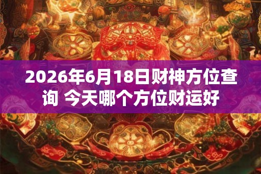 2026年6月18日财神方位查询 今天哪个方位财运好