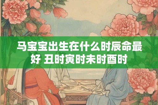 马宝宝出生在什么时辰命最好 丑时寅时未时酉时