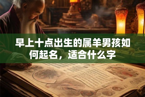 早上十点出生的属羊男孩如何起名，适合什么字