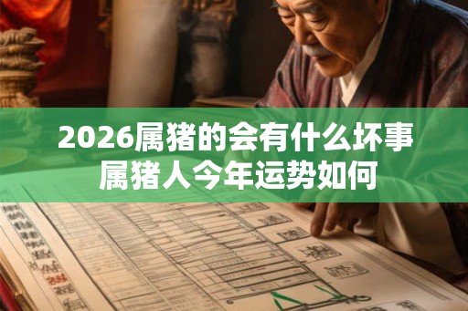 2026属猪的会有什么坏事 属猪人今年运势如何