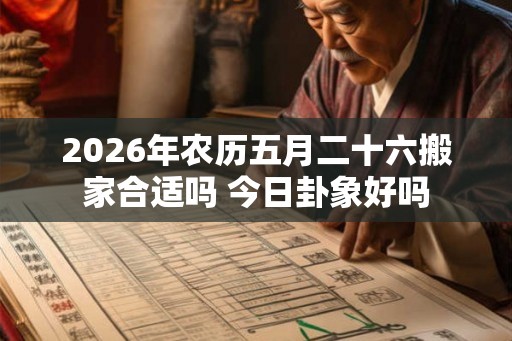 2026年农历五月二十六搬家合适吗 今日卦象好吗