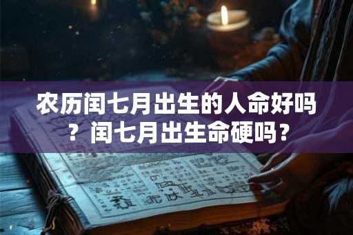 农历闰七月出生的人命好吗?闰七月出生命硬吗? 农历闰七月出生的人命好吗?闰七月出生命硬吗?