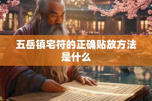 五岳镇宅符的正确贴放方法是什么