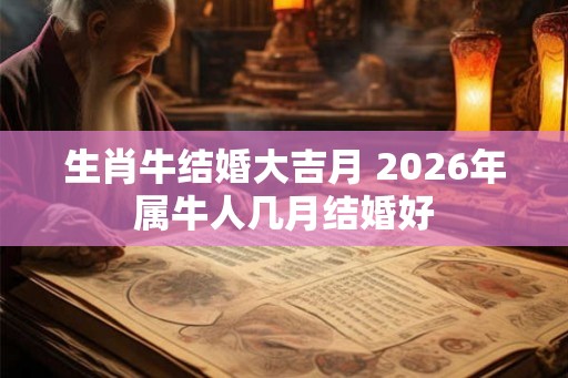 生肖牛结婚大吉月 2026年属牛人几月结婚好