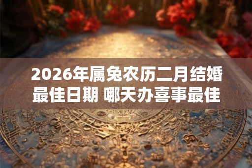 2026年属兔农历二月结婚最佳日期 哪天办喜事最佳