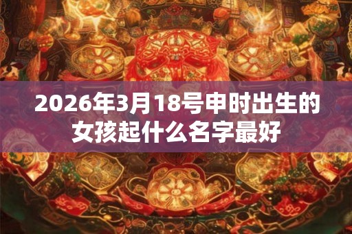 2026年3月18号申时出生的女孩起什么名字最好