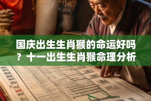 国庆出生生肖猴的命运好吗？十一出生生肖猴命理分析！
