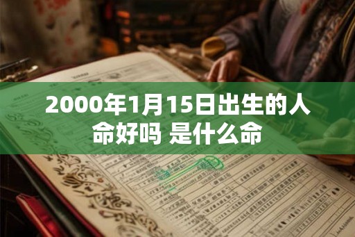 2000年1月15日出生的人命好吗 是什么命