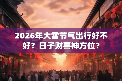2026年大雪节气出行好不好？日子财喜神方位？