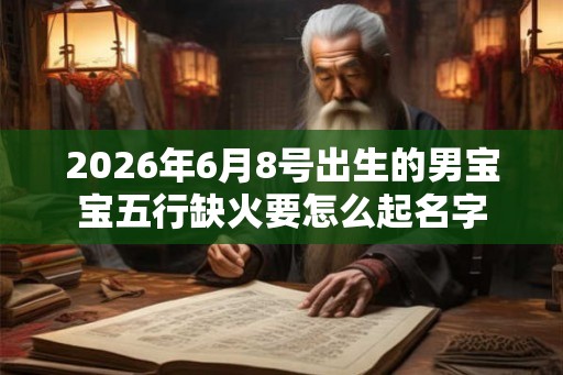 2026年6月8号出生的男宝宝五行缺火要怎么起名字
