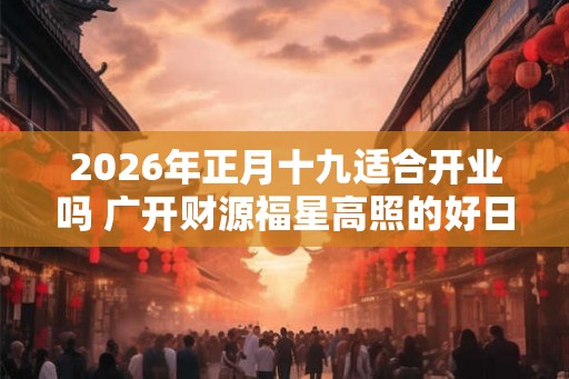 2026年正月十九适合开业吗 广开财源福星高照的好日子 2026年正月十九适合开业吗 广开财源福星高照的好日子