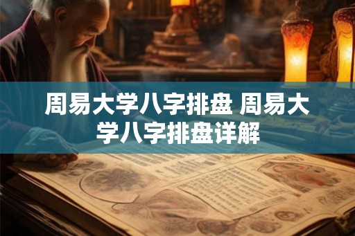 周易大学八字排盘 周易大学八字排盘详解