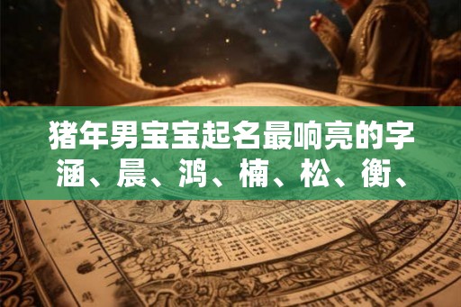 猪年男宝宝起名最响亮的字涵、晨、鸿、楠、松、衡、珂