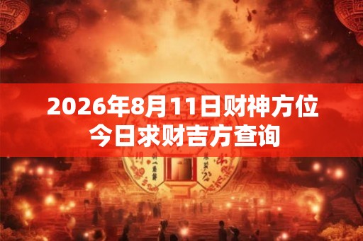 2026年8月11日财神方位 今日求财吉方查询
