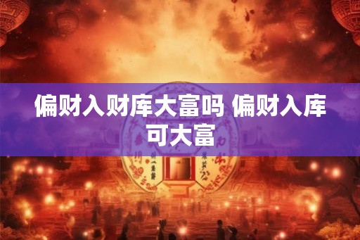 偏财入财库大富吗 偏财入库可大富 偏财入财库大富吗 偏财入库可大富
