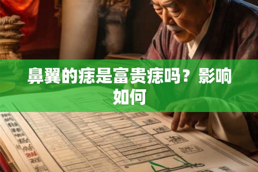 鼻翼的痣是富贵痣吗？影响如何