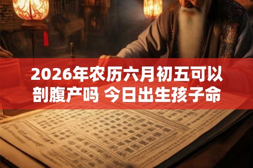 2026年农历六月初五可以剖腹产吗 今日出生孩子命运