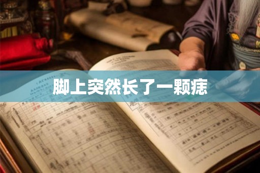 脚上突然长了一颗痣