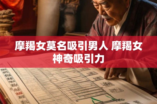 摩羯女莫名吸引男人 摩羯女神奇吸引力