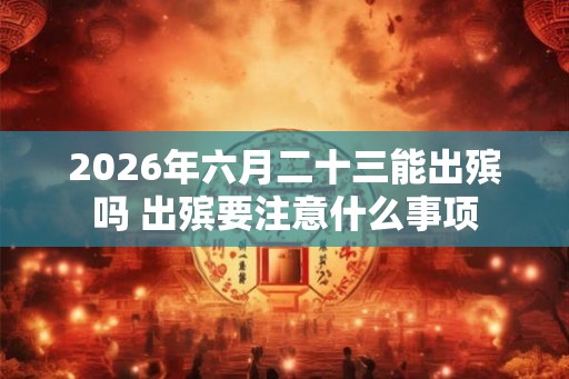 2026年六月二十三能出殡吗 出殡要注意什么事项 2026年六月二十三能出殡吗 出殡要注意什么事项