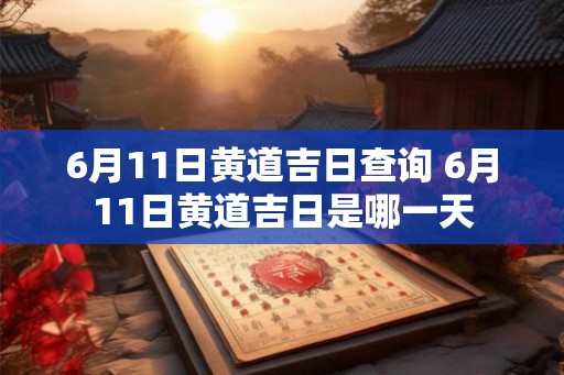 6月11日黄道吉日查询 6月11日黄道吉日是哪一天