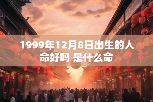 1999年12月8日出生的人命好吗 是什么命