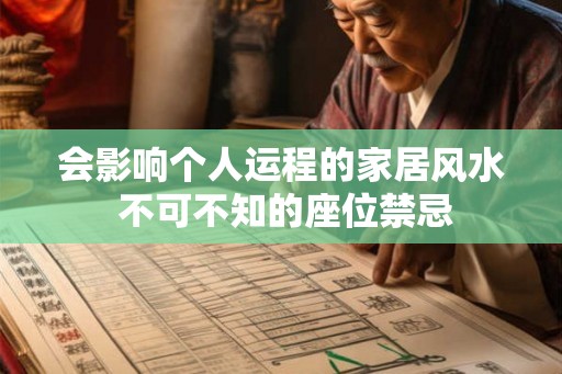 会影响个人运程的家居风水 不可不知的座位禁忌