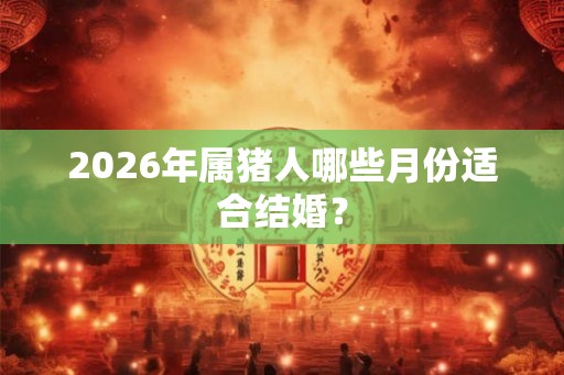2026年属猪人哪些月份适合结婚？