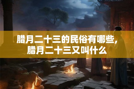 腊月二十三的民俗有哪些,腊月二十三又叫什么