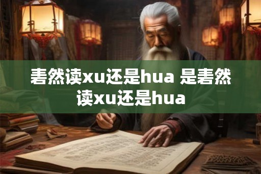 砉然读xu还是hua 是砉然读xu还是hua