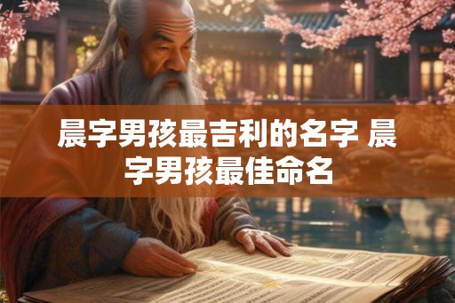 晨字男孩最吉利的名字 晨字男孩最佳命名