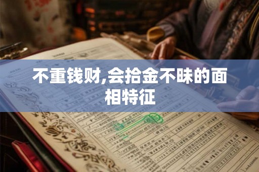 不重钱财,会拾金不昧的面相特征