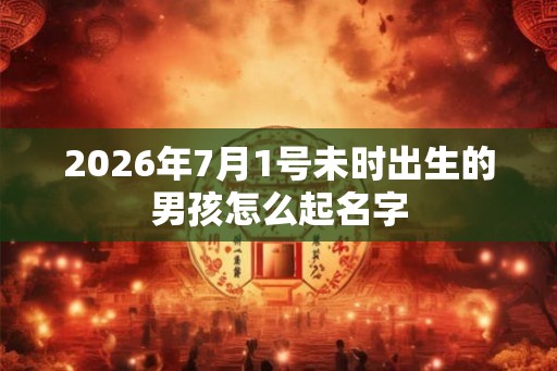 2026年7月1号未时出生的男孩怎么起名字