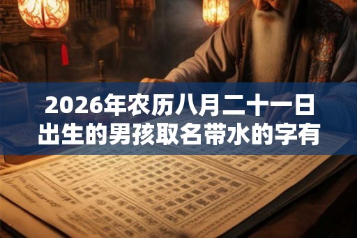 2026年农历八月二十一日出生的男孩取名带水的字有哪些？