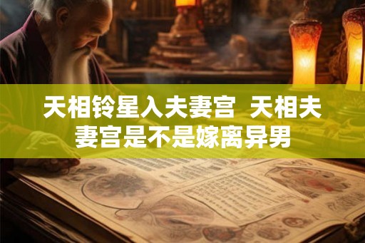 天相铃星入夫妻宫  天相夫妻宫是不是嫁离异男