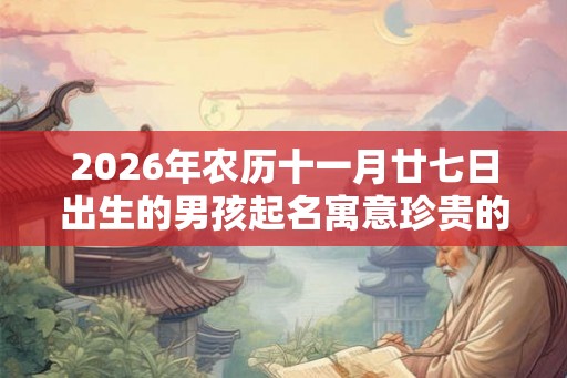 2026年农历十一月廿七日出生的男孩起名寓意珍贵的名字精选
