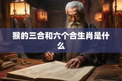 猴的三合和六个合生肖是什么