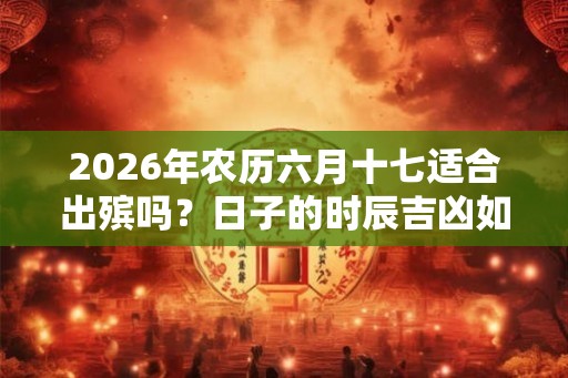 2026年农历六月十七适合出殡吗？日子的时辰吉凶如何？