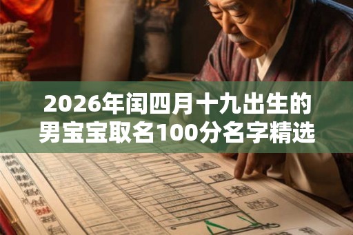 2026年闰四月十九出生的男宝宝取名100分名字精选