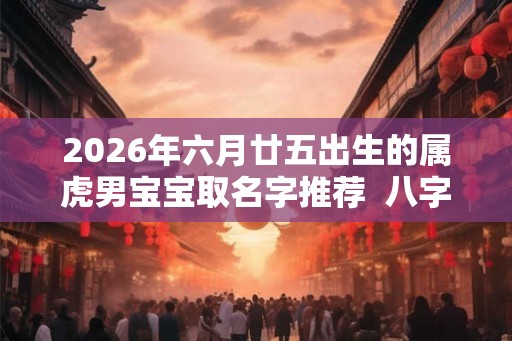 2026年六月廿五出生的属虎男宝宝取名字推荐  八字测算