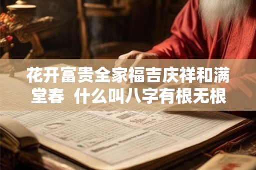 花开富贵全家福吉庆祥和满堂春  什么叫八字有根无根