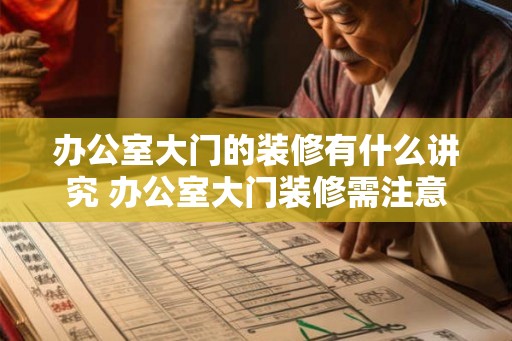 办公室大门的装修有什么讲究 办公室大门装修需注意什么