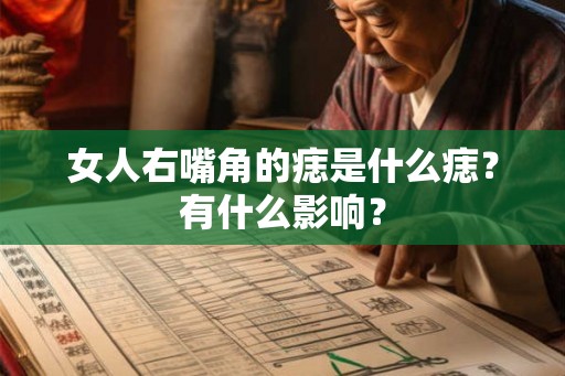 女人右嘴角的痣是什么痣？有什么影响？