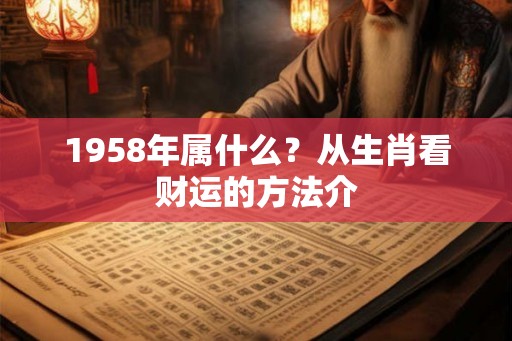 1958年属什么?从生肖看财运的方法介 1958年属什么?从生肖看财运的方法介