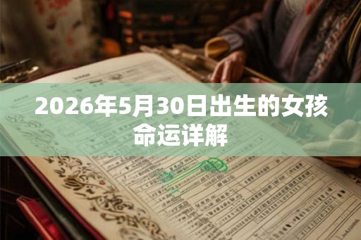 2026年5月30日出生的女孩命运详解