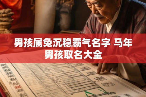 男孩属兔沉稳霸气名字 马年男孩取名大全