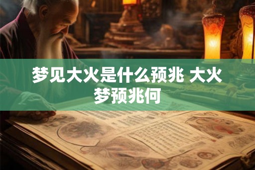 梦见大火是什么预兆 大火梦预兆何